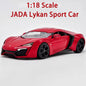 W Motors Lykan Hypersport Diecast 1:18 Scale JADA Car Alloy Simulation, Car Model Classic Collection, Souvenir Static Display Ornaments Gift