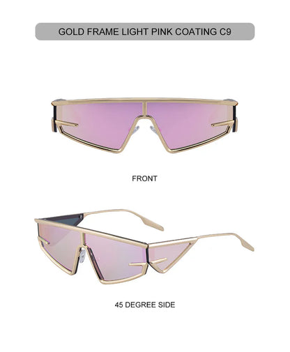 Y2K Punk Shield Irregular Sunglasses Women Luxury Brand Steampunk Cycling UV400 Goggle Eyewear Trendy WindProof Sun Glasses 2026