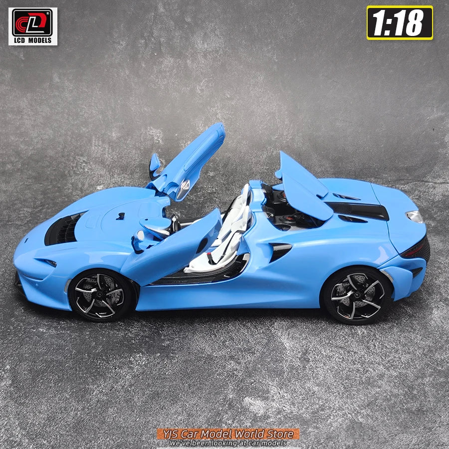 LCD Diecast car model 1:18 McLaren ELVA car model metal static display collection