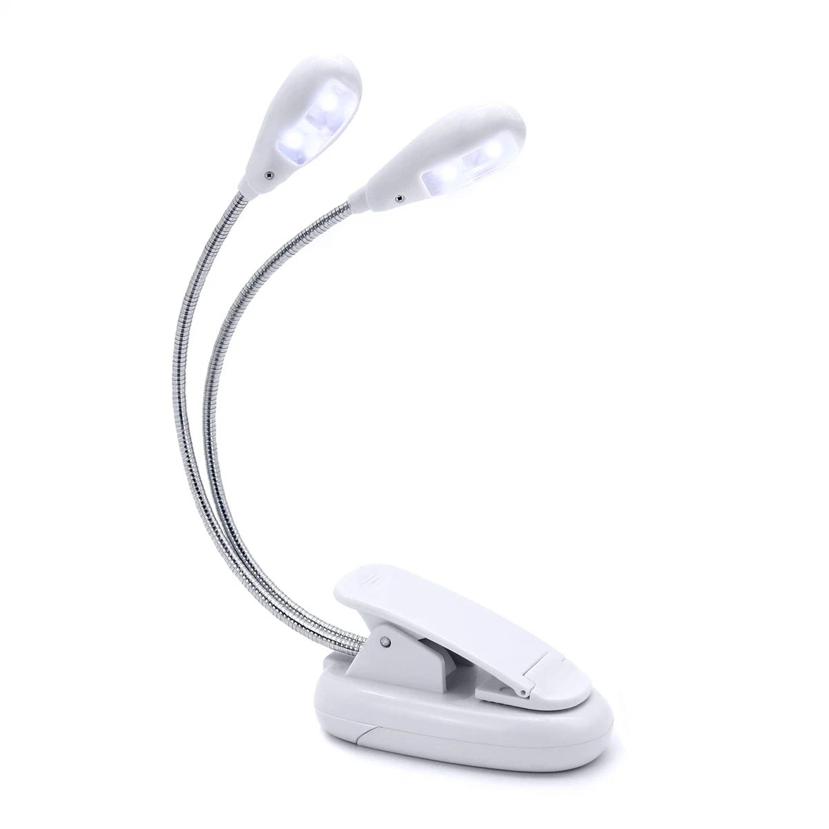 Music Stand Light, Clip on LED Book Lights, USB and AAA Battery Operated, Reading Lamp in Bed, 4 Brightness Levels, Ideal for Bo