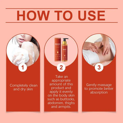 Firming Body Oil for Glowing Skin Repair Smooth Anti Cellulite Lifting Tighten Lightening Improve Dry Moisturizing Massage Care