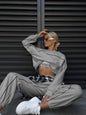Two Piece Sets Pant Set Tracksuit Women Jogger Y2k Sweatshirts Autumn Winter Sports Elastic Waist Streetwear Pants Matching Sets
