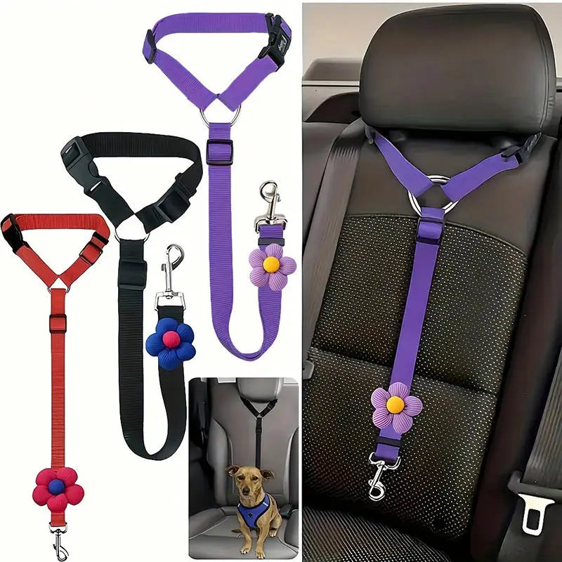 Dog Seat Belt for Vehicle Secure, Pet Car Tether Safety Leash for Dogs In Vehicles, Dog Seatbelt Tether,  Christmas Gift