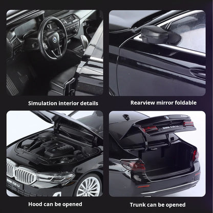 BMW 530 1:24 Scale Diecast car Model Toy with Sound & Light Pull Back Gift collectible ornaments