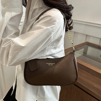 Cherry Pendant Crossbody Bag for Women PU Leather Crescent Bag Adjustable Strap Underarm Bag Closure Handbag for Work Travel