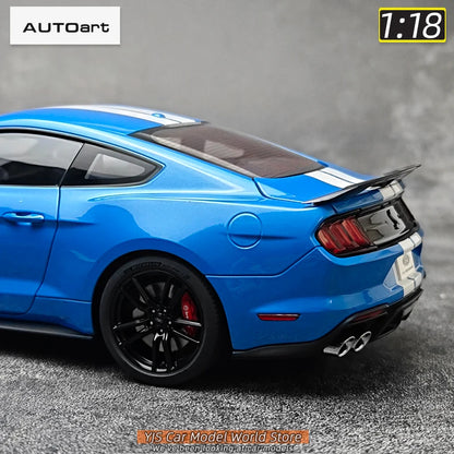 AUTOART New 1/18 scale Ford Mustang Shelby GT500 WHITE SILVER  Sports car model Static display Collection Holiday gift 73097