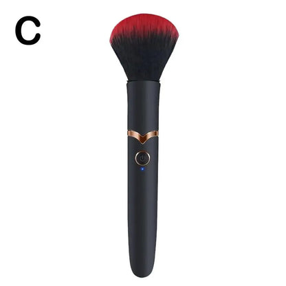 2 In 1 Electric Multi-Function Soft Fluffy Portable Foundation Brush Vibration Makeup Brush Rechargeable Detail Makeup Tools ﻿