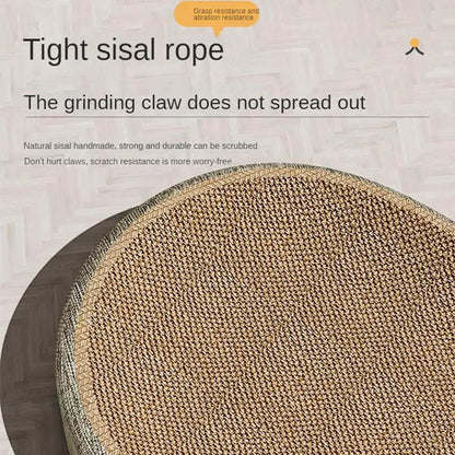 2in1 Cat Scratching Board Protect Furniture Grinding Claw Toys Oval Sisal weaving Wear-resistant Cat Nest Cat Accessories