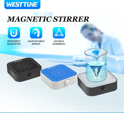 WESTTUNE Laboratory Magnetic Stirrer 3000PRM Magetic Mixer Max Stirring 3L Capacity Stir Plate with 2 PCS Stir Bar (No Heating)