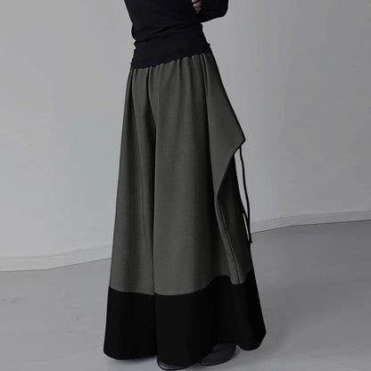 INCERUN Men Irregular Pants Patchwork Joggers Elastic Waist Wide Leg Trousers Men Streetwear Baggy 2026 Casual Male Long Pants