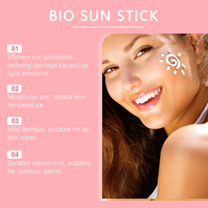 Spf 50+ Sunscreen Stick Hydrating Oil Free Anti Sun UV Protection Natural Sunblock Isolation Cream Mild Face Body Moisturizer