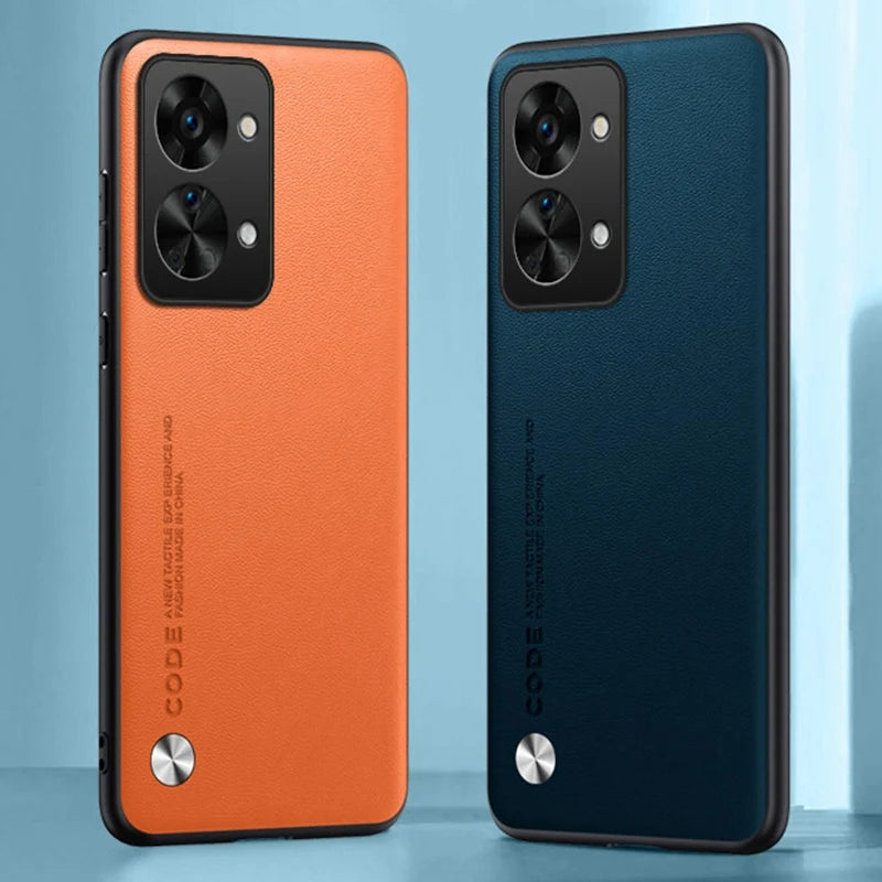 Luxury PU Leather Case For OnePlus Nord 2T Back Cover Matte Silicone Full Protection Phone Case For One Plus Nord 2T 5G Nord2T