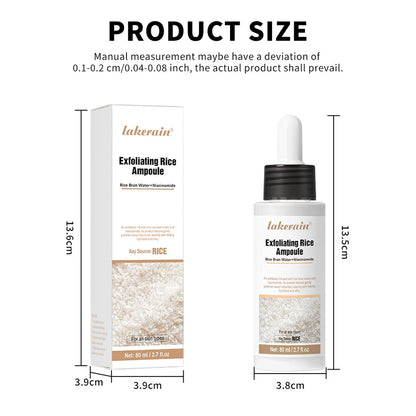 Lakrain Rice Peeling Ampoule Soft Exfoliating Face and Body Scrub Dead Skin Cells Blackhead Remover for All Skin Types  korean skin care