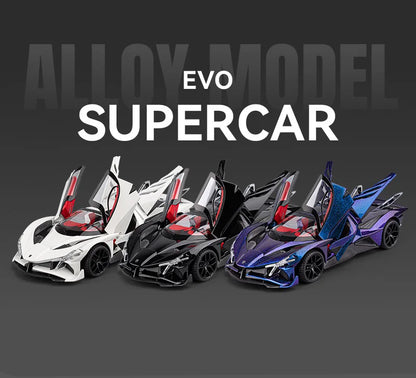 Apollo Project EVO Alloy Sports 1:18 Car Model Diecast Metal Concept Racing Car Vehicle Model Sound and Light Toy Gift