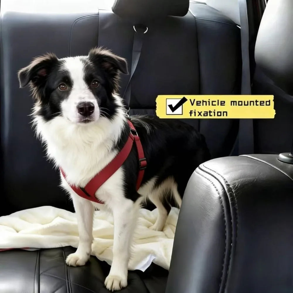 Pet Dog And Cat Seat Belt, Car Headrest Restraint, Adjustable Safety Rope, Car Seat Belt