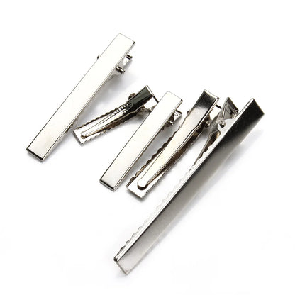 20-50PCS Hair Alligator Clips Metal Single Prong Duck Bill Hair Clips Flat Top with Teeth Curl Clips for Hair Accessories DIY