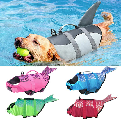 Pet Dog Life Jacket Enhanced Buoyancy Small Dogs Swimming Clothes Safety Vest with Handle for Medium Large Dog Surfing Costume