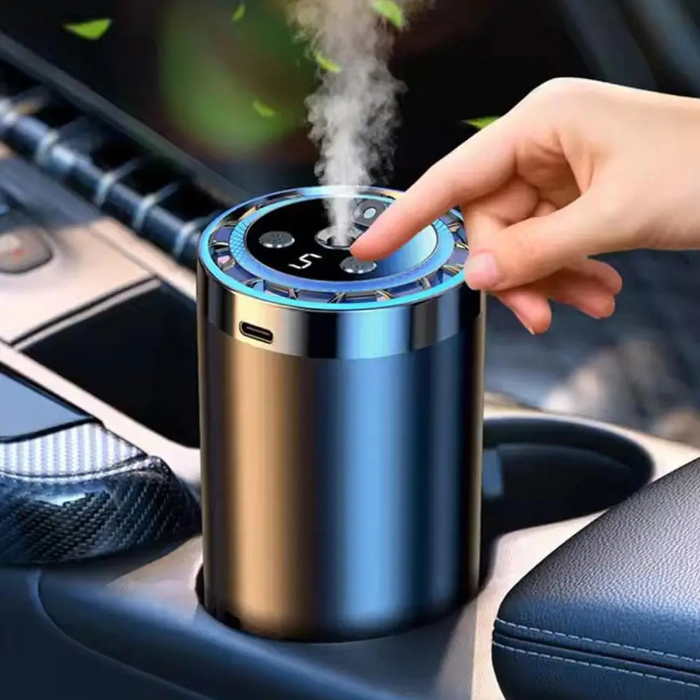 Smart Car Air Freshener Car Fragrance Diffuser Auto Adjustable Modes RGB Music Syncing Light And Starry Sky Projection ﻿