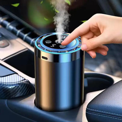 Smart Car Air Freshener Car Fragrance Diffuser Auto Adjustable Modes RGB Music Syncing Light And Starry Sky Projection ﻿