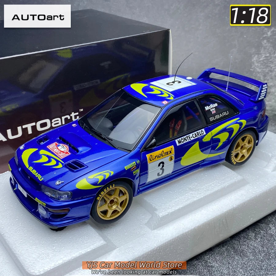AUTOART Die-cast car model 1/18 Subaru Impreza WRC Rally of Monte Carlo  Static display car models