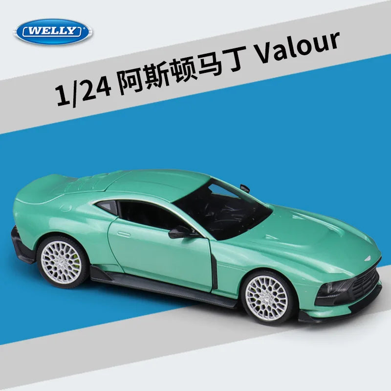 WELLY 1:24 Aston Martin Valour Supercar Alloy Car Diecasts & Toy Vehicles Car Model Miniature Scale Model Car Toy For Children