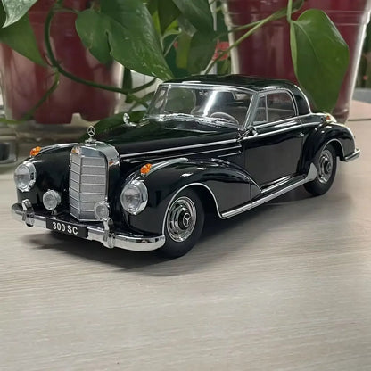 1:18 Benz Convertible Car Model Die-cast Alloy Collection 300 Sc Cabriolet 1957 & Coupe 1955 The Paint Defective