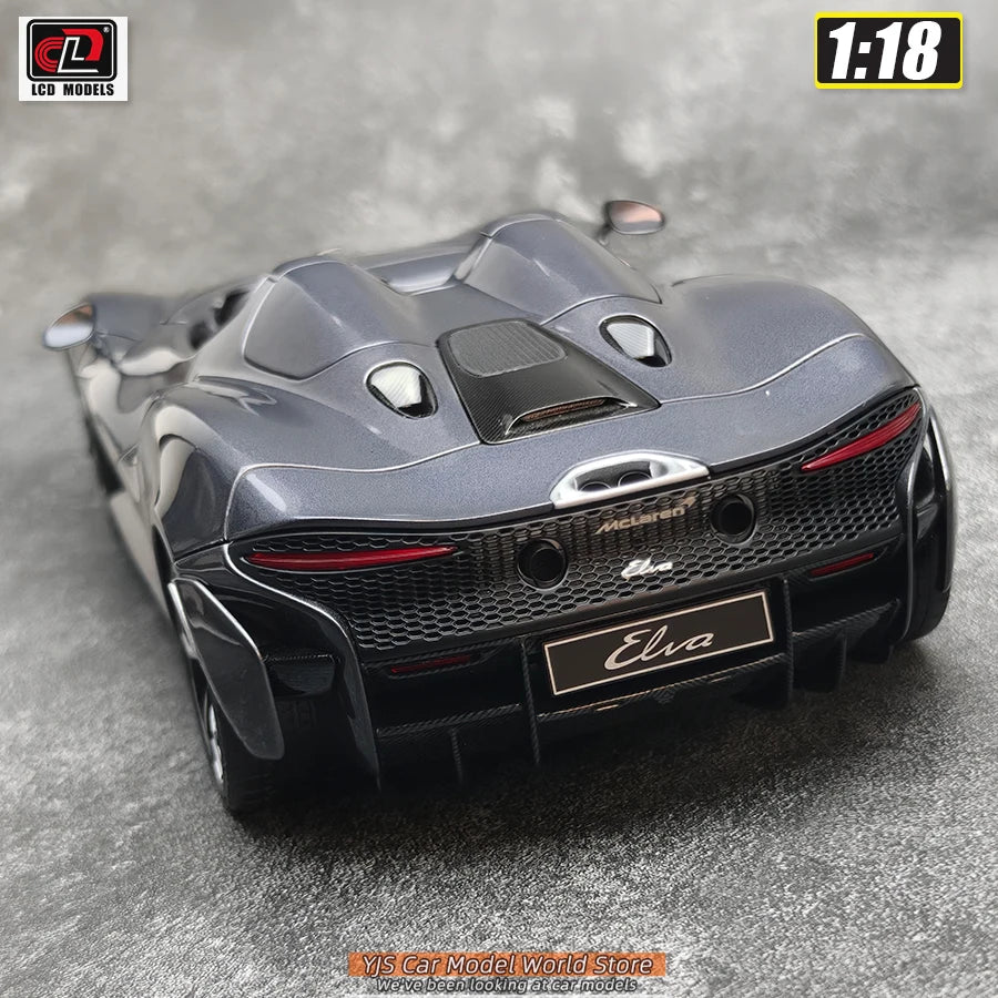LCD Diecast car model 1:18 McLaren ELVA car model metal static display collection