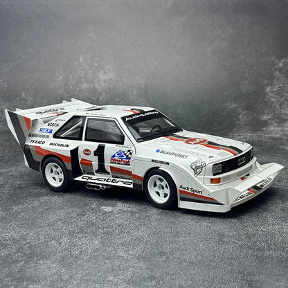 AUTOART 1/18 Audi Sport Quattro S1 Pikes Peak 1987 #1  Racing car model Car model Static ornament Collect Metal material