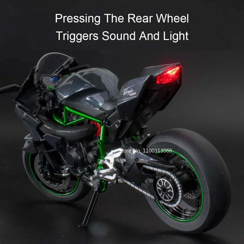 MAKEDA 1/9 Ducati 1299 Panigale R, Kawasaki Ninja H2R Light & Sound Motorcycles Models