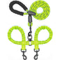 Double Dog Leash, Dual Dog Leash, 360 Swivel Tangle Free Bungee Walking Training Leash for Large Medium Dogs, Shock Absorbing Bu