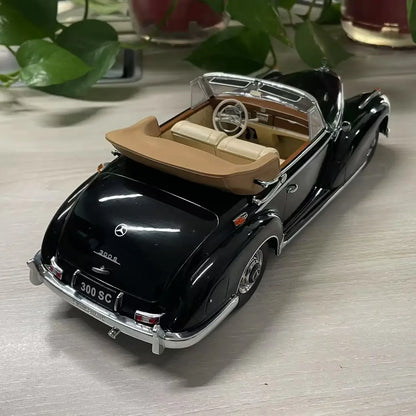 1:18 Benz Convertible Car Model Die-cast Alloy Collection 300 Sc Cabriolet 1957 & Coupe 1955 The Paint Defective