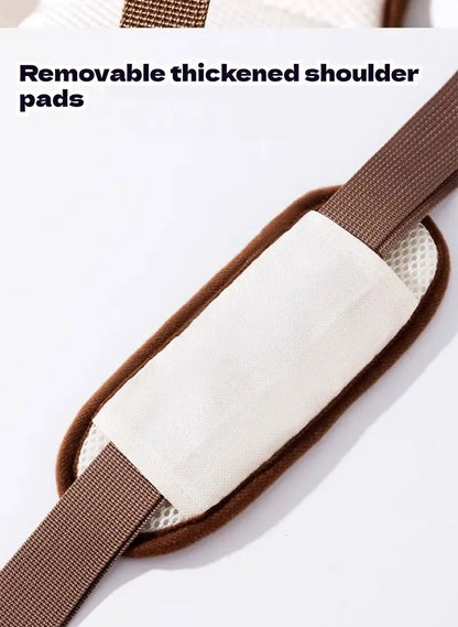 Portable multi-functional towing backpack, double-shoulder dog backpack, crossbody pet transport bag, breathable outdoor pet bag