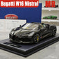 MR 1/18 Bugatti W16 Mistral Resin Motor Vehicle Toy Die-casting Metal Model Collection Boy Gifts