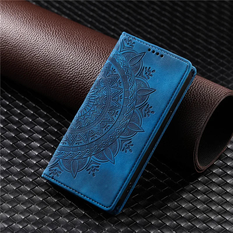 Wallet Luxury Phone Case For Xiaomi Redmi 9A 9C NFC Note 9S 9 Pro Max Redmi9 Power 9T Leather Magnetic Flip Cover Totems Coque