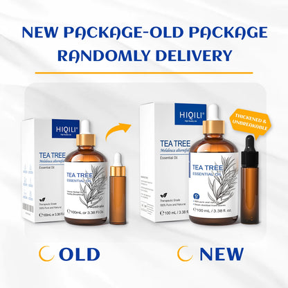 HIQILI 100% Tea Tree Essential Oil 100ml for Aromatherapy Massage DIY Beauty Skin Hair Relaxation Lavender Ginger Sandalwood