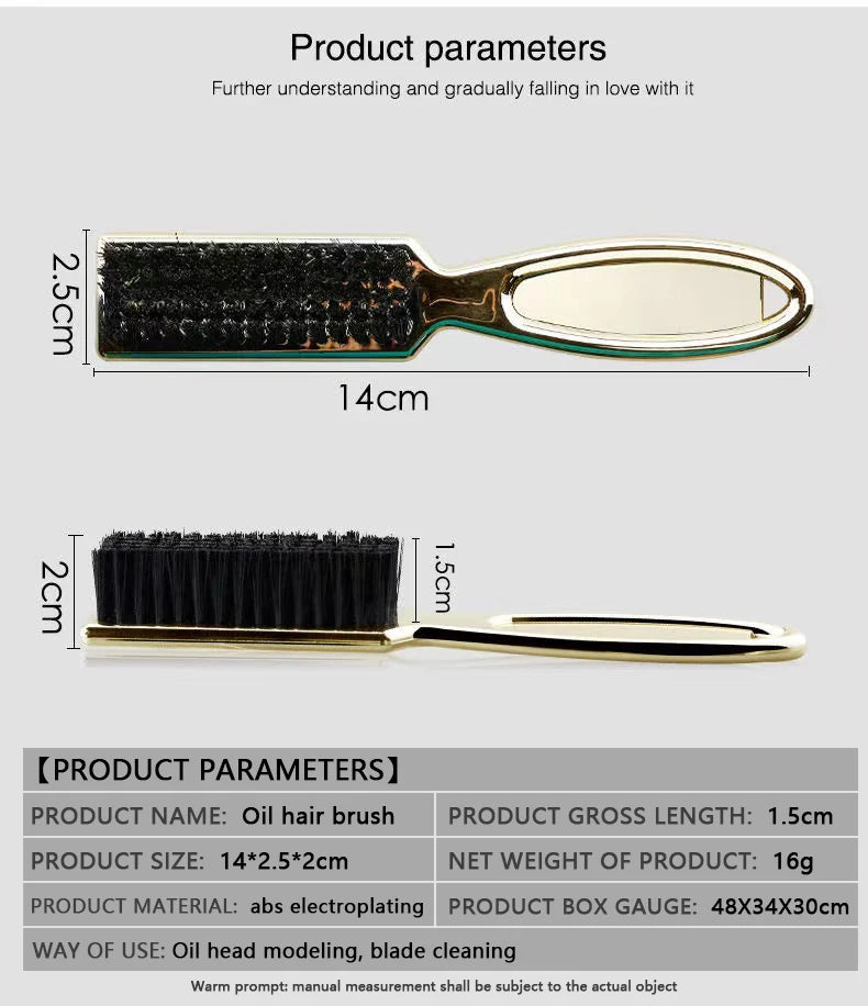 Soft Hair Cleaning Brush Barber Plastic Handle Retro Neck Duster for Salon Hairdressing Styling Tool to Remove Comb Breaks