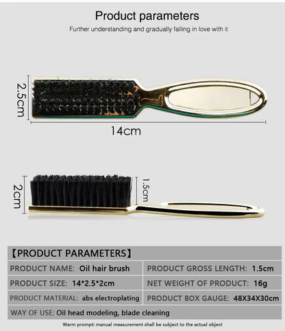 Soft Hair Cleaning Brush Barber Plastic Handle Retro Neck Duster for Salon Hairdressing Styling Tool to Remove Comb Breaks