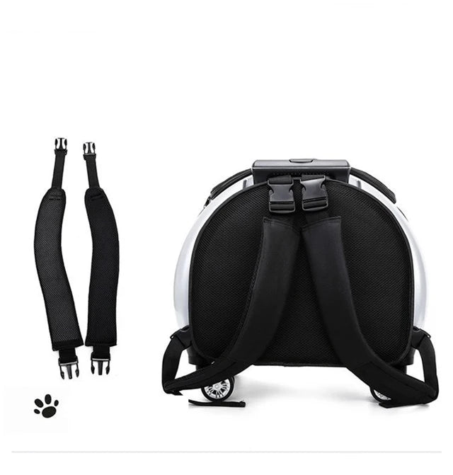 New Model 2 in 1 Breathable Portable Travel Pet Carrier Back Pack with Telescopic Walking Handle Dog Stroller