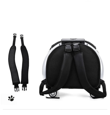 New Model 2 in 1 Breathable Portable Travel Pet Carrier Back Pack with Telescopic Walking Handle Dog Stroller
