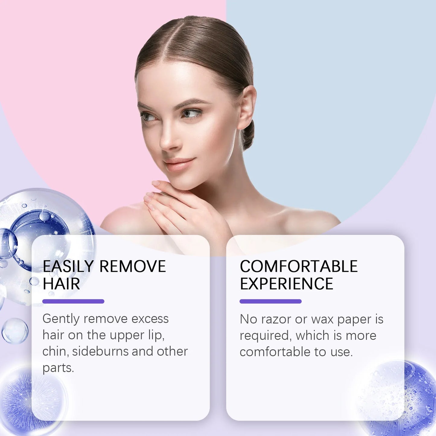 Viareline Aloe Vera Facial Hair Removal Cream Lasting Soothing Growth Inhibitor Good Smell For Women Man Body Remove Hair Creams