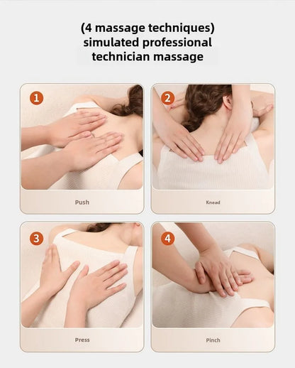 5 Vibrations Waist Hips Electric Back Massager Cervical Massage Chair Seat Cushion for Body Shiatsu Heated Kneading Relaxarion
