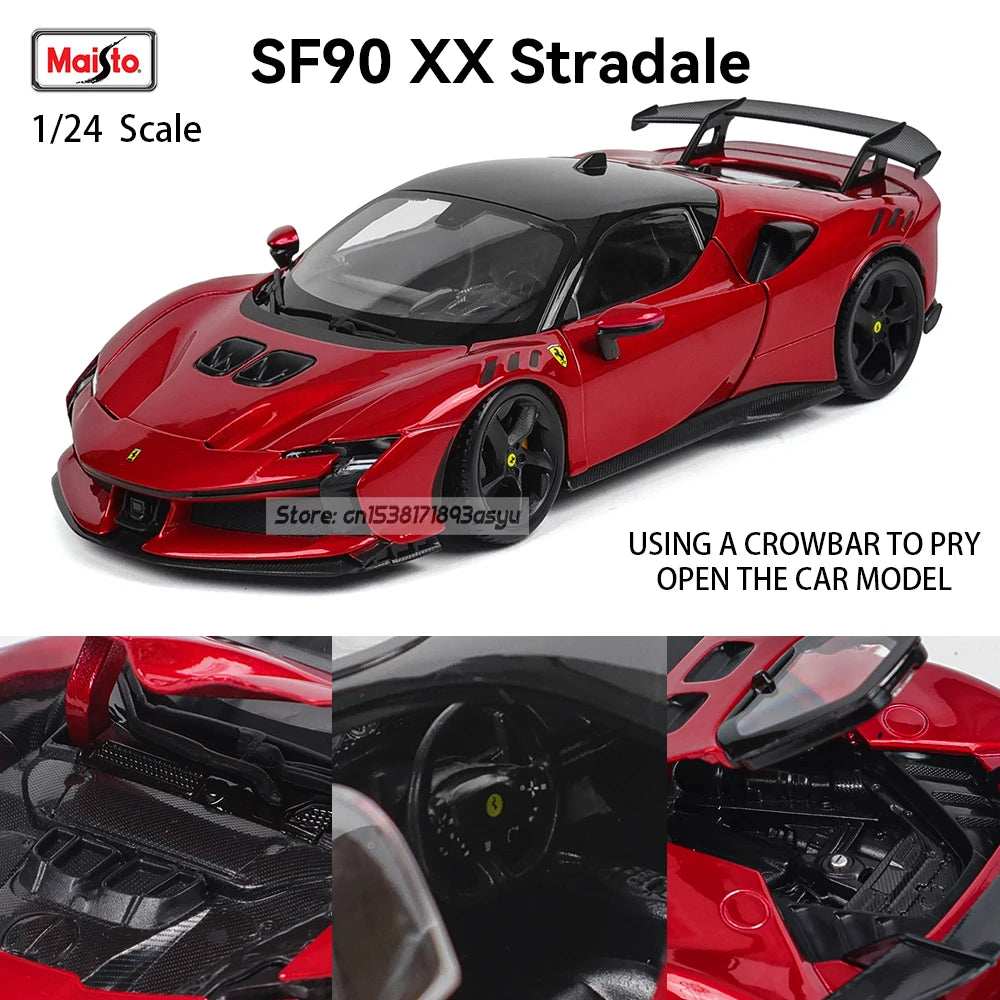 Bburago 1:24 Ferrari SF90 XX STRADALE Officially Licensed Alloy Luxury Vehicle Diecast Car Model Toy Collection Gift three color