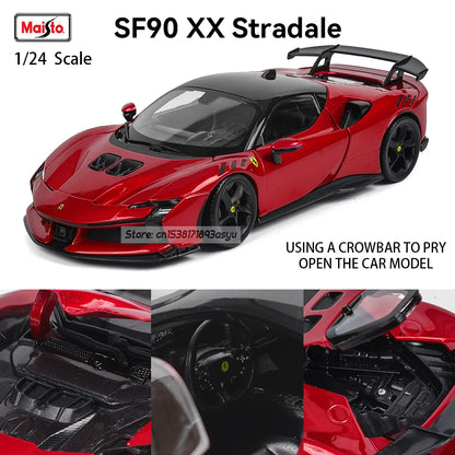 Bburago 1:24 Ferrari SF90 XX STRADALE Officially Licensed Alloy Luxury Vehicle Diecast Car Model Toy Collection Gift three color