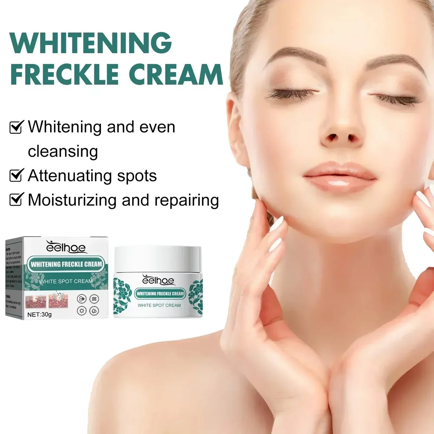 eelhoe Niacinamide Melasma Brightening Cream Reduce Melanin Brighten Cream Lighten Dark Skin Chloasma Serum Fade Fine Face Lines