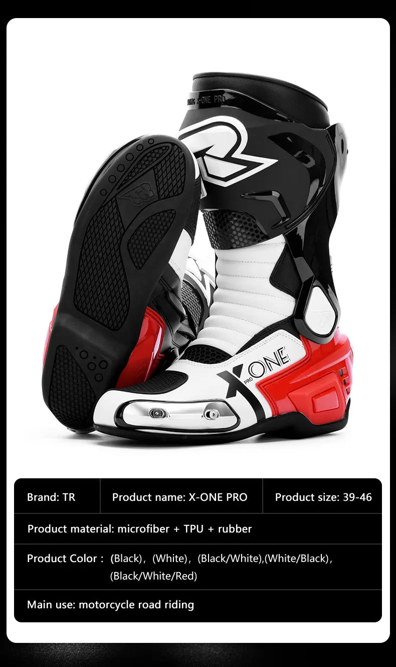 Professional Motorcycle Boots Men Motocross Off Road Racing Boots Wear Resistant Botas Moto Anti-slip Motorcyclist Shoes