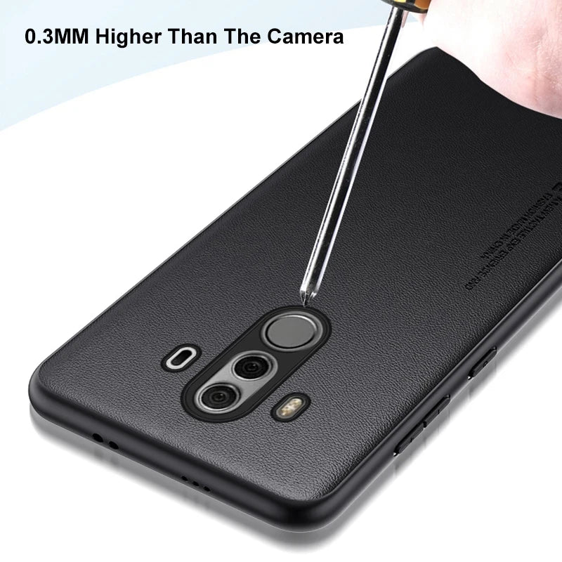Luxury PU Leather Case For Huawei Mate 10 Pro 10Pro Back Cover Silicone Full Protection Phone Case For Huawei Mate 9 Mate9
