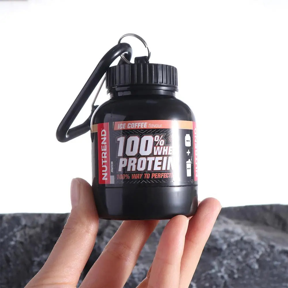 Water Cup Portable Protein Powder Bottle Storage Cup Multiple Patterns Mini Portable Bottles Keychain Mini 100ml