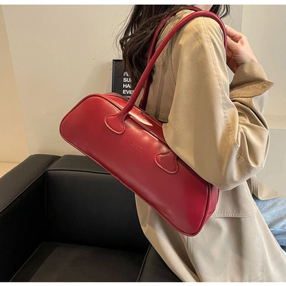 Advanced Sense Retro Pu Zipper Ladies Shoulder Bags Trend Light Luxury Hot Sale Bags for Women New Bolsas Femininas