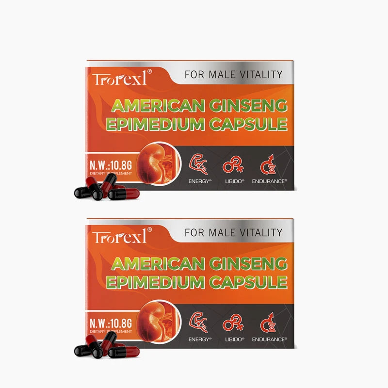 Ginseng Supplement - Mood Enhancer Supplement - Stress Relief - Male healthy Pill - Enhance Energy & Endurance - Booster for Men