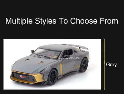 Valkyrie GT-R50 Sports 1:24 Car Model Toy Diecast Alloy Doors Opened Sound Light Supercar Collectible Ornaments Toy Gifts